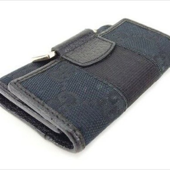 Gucci Key case Key holder GG Black Canvas Leather Woman Authentic Used - Picture 6 of 8